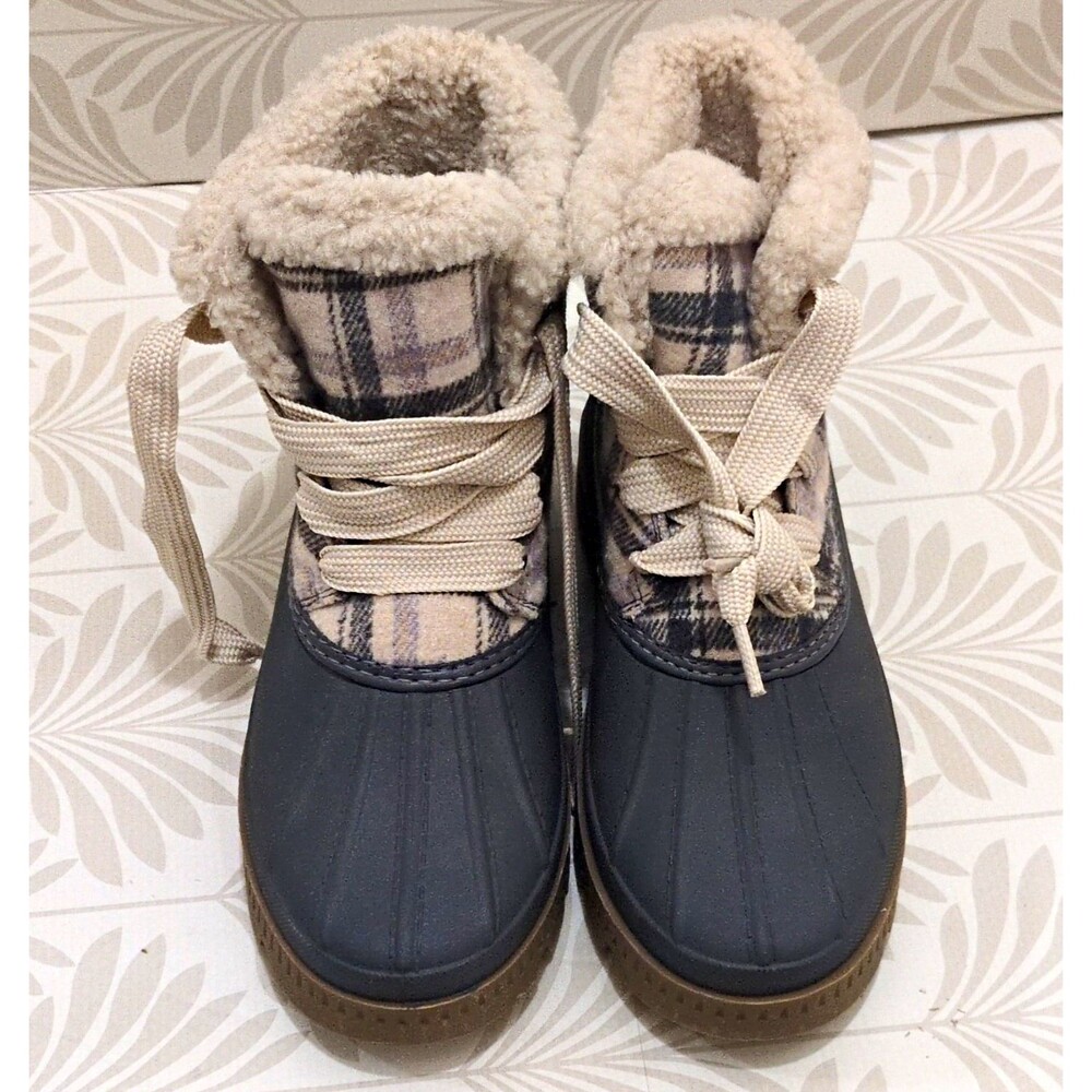 Ozark Trail Women’s Plaid Faux Fur Lined Lace-Up Ankle Snow Boots US 7